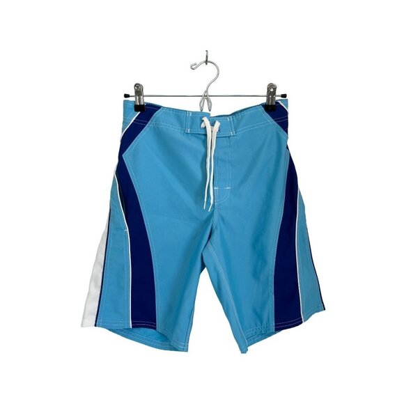 Boy's Swim Trunks Black Dog Size 16/18 Light Blue Black - Picture 1 of 7